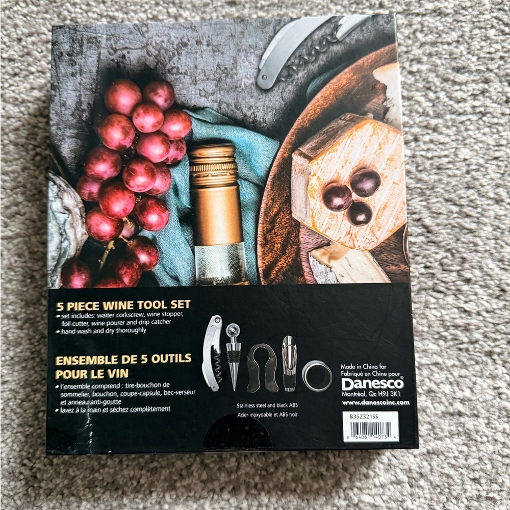 5-Piece Wine Tool Set - Black and Silver - Picture 5 of 5